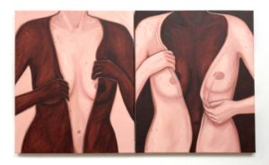 Identities, oil on canvas, 60x100cm, 2020| Lise Stoufflet | Alba Herrero | Mujeres Mirando Mujeres