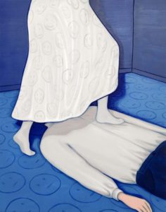 Relationship, oil on canvas, 140x110cm, 2019| Lise Stoufflet | Alba Herrero | Mujeres Mirando Mujeres