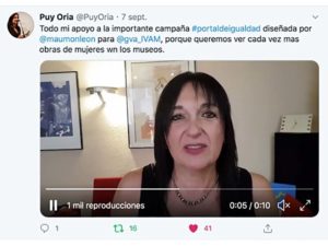 Puy Oria, #PortaldeIgualdad | Mujeres Mirando Mujeres | Amparo Zacarés Pamblanco